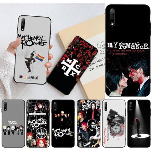 YJZFDYRM My Chemical Romance Black Soft Shell Phone Case Capa For Huawei Nova 6se 7 7pro 7se honor 7A 8A 7C Prime2019