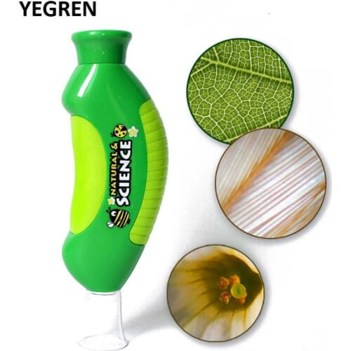 Children Handheld Microscope 80X Portable Magnifying Glass for Primary Student Natural Science Exploration Kids Toy