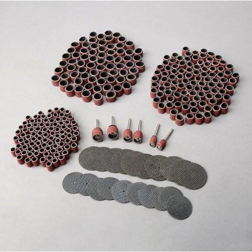 Dophee 326Pcs Dremel Accessories Resin Fibre Cutting Wheel Discs+#80 Sanding Bands Rotary Tools For Sanding Grinding Polishing