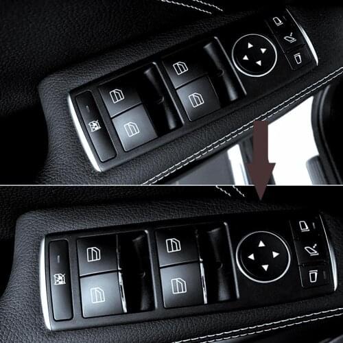 For Mercedes CLA GLA Class W176 W246 C117 X156 Door Button ABS Lift Chrome Stickers Accessories Styling Trim Car Cover P8O2