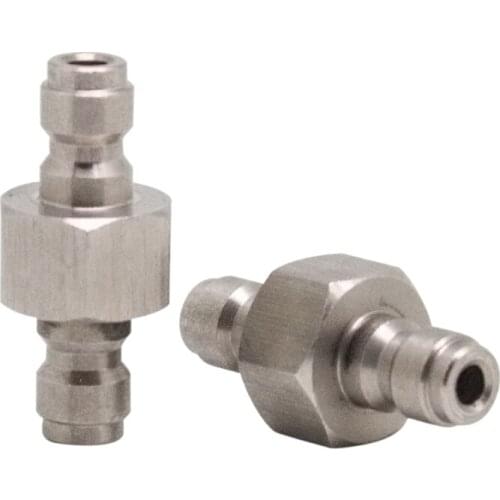 SPUNKY 3 pcs/lot Stainless Steel Paintball PCP Both End Male Quick Disconnect Adaptor Double Male Fill Nipple