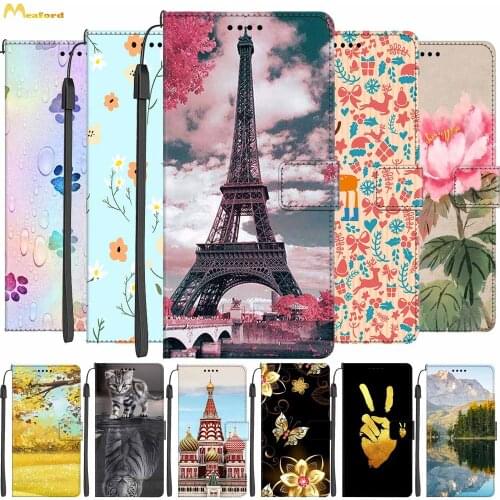 Iron Tower Leather Flip Cover For Samsung M10 Case Book Style Wallet Holster For Samsung Galaxy M01 M10S Case M10 S M105G Coque