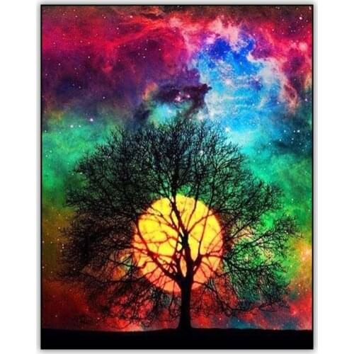 5d DIY Diamond Painting Foto Colorful Space Planet Design Full Drill Square / Round Diamond Mosaic Embroidery Cross Stitch Kit