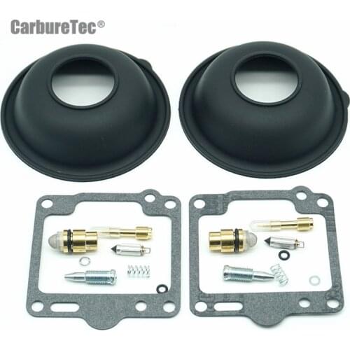For Yamaha Virago XV750 XV1100 XV 750 1100 Carburetor Repair Kit Vacuum Diaphragms Rebuild Chamber Seal Float Valve Part 2 Sets