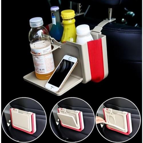 Car Seat Organizer Foldable Universal Car Storage Bag Box Backseat Holder Cup Holder Dining Table Car Accessories Interior