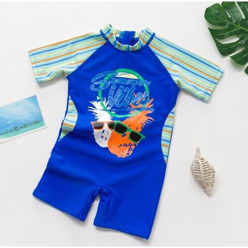 2~8Y Toddler Baby Boys Surfing suit one piece Boys Swimming suit Swim wear for Kid boy High quality Boys Swimwear-ST9036
