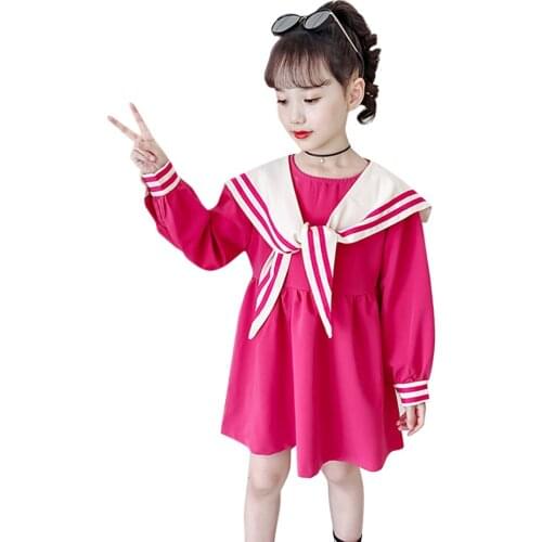 Girl Dresses Patchwork Girls Dress Casual Style Children Party Dresses Spring Autumn Clothes For Girls 6 8 10 12 14