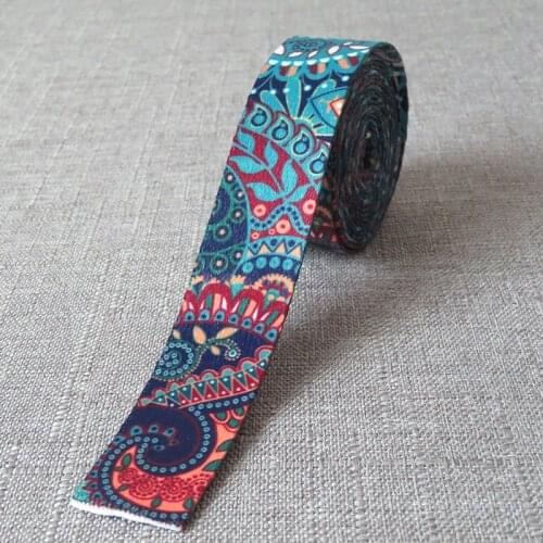 5 Yards Width 25mm Ethnic Style Printed Webbing Luggage Yoga Belt Strap Dog Collar Leash Rope Harness Backpack Bag DIY Accessory
