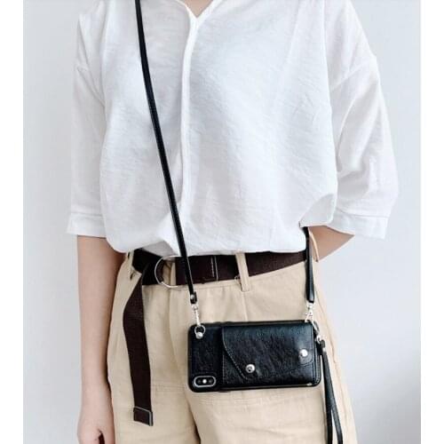 Luxury retro card wallet Crossbody leather case for samsung galaxy S20 note10 pro s8 s9 s10 plus note8 note9 A20 A50 A70 s7edg