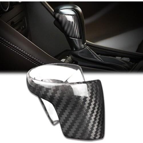 Car Gear Shift Knob Cover Carbon Fiber Sticker Trim For Mazda CX-3 CX-4 CX-5 CX-8 For Mazda 6 Atenza Mazda3 Axela 2014-2019