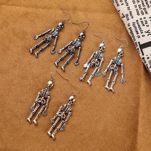 Halloween Creative Skull Dangler Drop Earrings 2020 Fashion Jewelry Accessories Eardrop