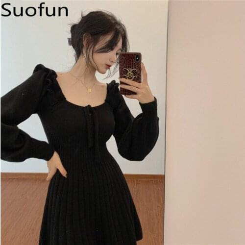 Suofun Fashionable Knitted Dresses