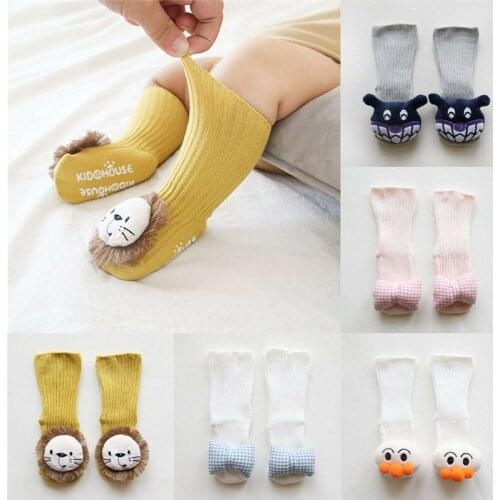 0-3T Baby Warmer Stockings Baby Boy Girl Cotton Cartoon Non-Slip Toddler Floor Tights Boots Floor Slipper Bowknot Stockings