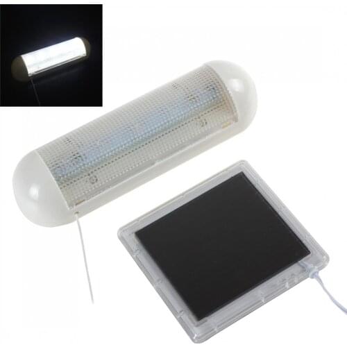 Ultra Bright Solar Powered 5 Led White Light Garage Indoor and Outdoor Wall Lamp with Rechargeable Battery