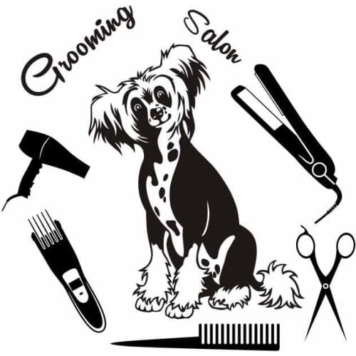 Yorkshire Terrier Dog Grooming Salon Pet Shop Sticker Decal Posters Vinyl Wall Art Decals Parede Decor Mural