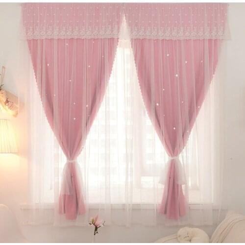 1pcs Punch-free Velcro Girl Fresh Wind Shading Bedroom Rental House Bay Window Partition Simple Curtain Mosquito Curtain F8362