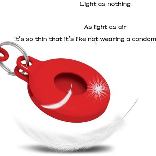 For Apple Airtags Locator Protective Case Keychain Silicone Protective Case Soft Silicone Shell Cover Sleeve Keychain