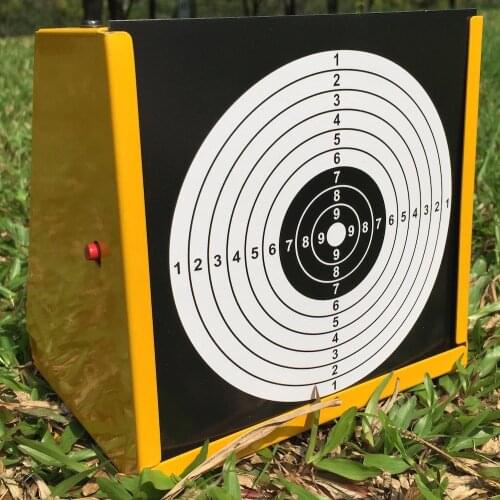 Yellow Pellet Trap with 2 Red Built-in Spinner Targets+20 Black Bulls-eyes Paper Targets-5.50“*5.50