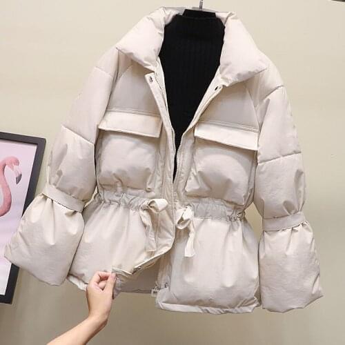 Winter Short Down Jacket Women Parkas New Korean Fashion Thick Warm Bread Cotton Padded Coat Plus Size Clothing Female Tide G664