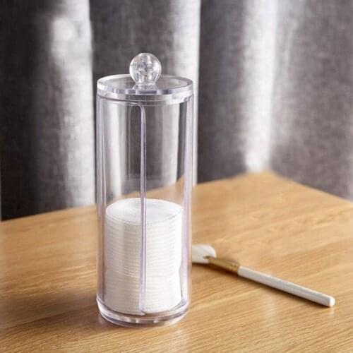 1PCS Transparent Cotton Swabs Stick Storage Box Clear Acrylic Cosmetic Makeup Holder High Quality Organizer Case