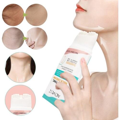 120g Firming Neck Cream V-Type Massager Neck Cream Skin Care Anti WrinkleFade Neckline Wrinkle Lifting Firming Neck Mask