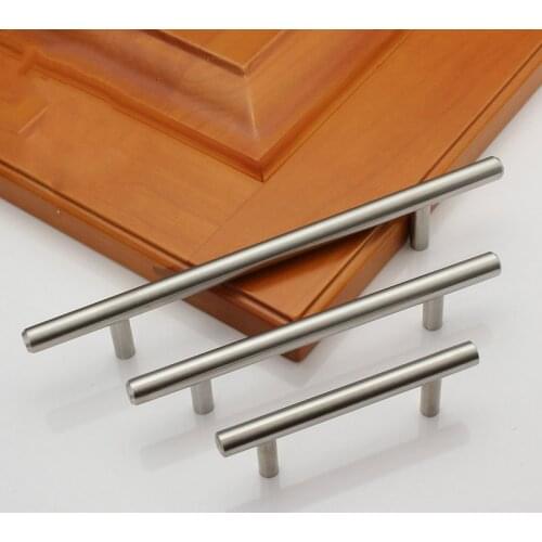 4" ~ 24'' Stainless Steel Handles Diameter 12mm Kitchen Door Cabinet T Bar Straight Handle Pull Knobs Furniture Hardware