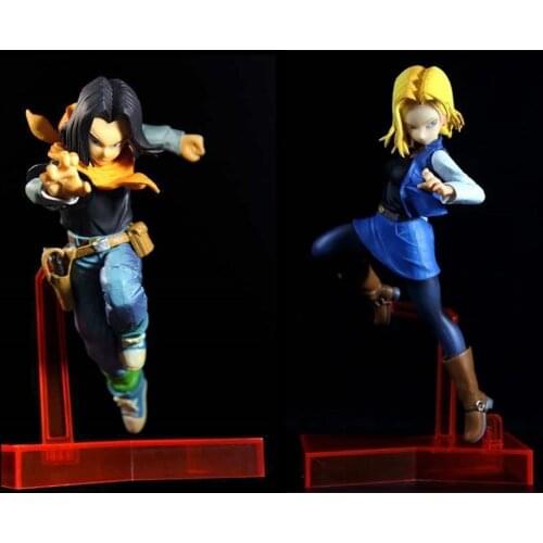 Bandai Dragon Ball Z Anime Figures Android 17 Lapis Android 18 Lazuli PVC Toys BWFC Model Action Figma Xmas Gift Juguetes Doll