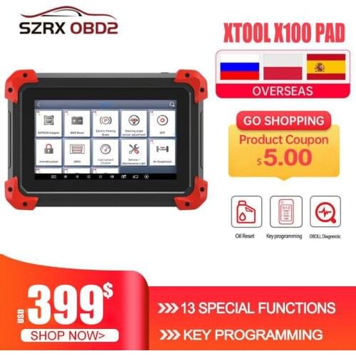 XTOOL X100 PAD OBD2 Auto Key Programmer Diagnostic Scanner Diagnostic Tool Odometer Adjustment Update Online Code Reader EPB