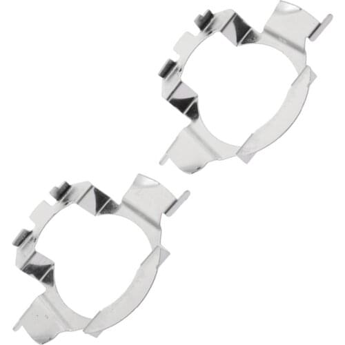 Car Light Base 1 Pair H7 LED Headlight Bulb Holder 8mm Metal Halogen to LED headlight Adapter For BMW Audi Benz Vauxhall