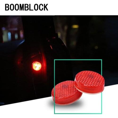 BOOMBLOCK 2pcs Car Door dsafety warning light indicator auto For VW Polo Golf 4 5 Passat Hyundai Tucson Solaris Ix35 Mitsubishi