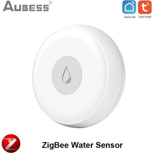 Tuya ZigBee Water Sensor Leak Detector Flood Water Leakage Alarm Water Level Overflow Alarm Works With Zigbee Gateway Smart Life