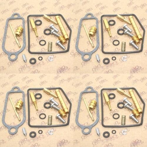 For Honda CB400F SUPER QUATTRO 1975-1977 Carburetor Repair Kit Rebuild Seal Float Valve Pilot Screws