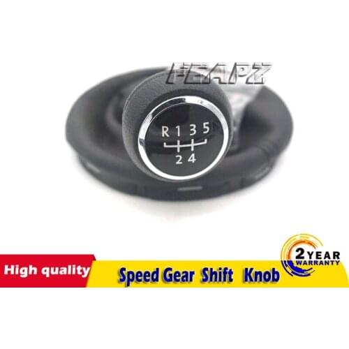 For Transporter T5 T6 2003 2004 2005 2006 2007 2008 2009 2010 2012 2013 2014 2015 New 5 Speed Gear Shift Knob With Leather Boot