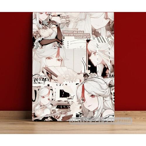 Canvas Anime Genshin Impact ningguang Pictures Home Decoration Paintings Poster HD Prints Wall Art Modular Living Room Framed