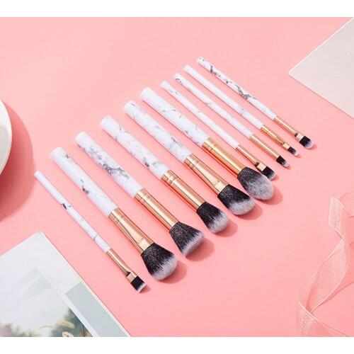 Marbling Texture Makeup Brushes For Face Foundation Powder Eyeshadow Kabuki Eye Blending Cosmetic Marble Make Up Brush Tools