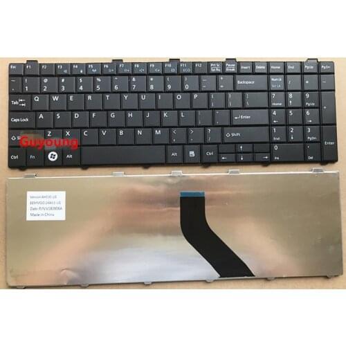 Laptop US English Keyboard for Fujitsu Lifebook A530 A531 AH530 AH531 AH502 NH751 Black