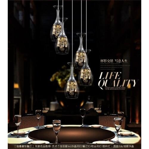 LED light 110-220V chandelier sitting room bedroom dining room lamp north European creative personality crystal chandelier