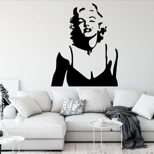 Marilyn Wall Decal Monroe Beauty Salon Fashion Women Girls Bedroom Interior Decor Door Window Vinyl Stickers Art Wallpaper E102