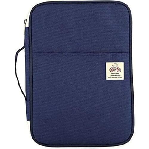 Multi-Functional Portfolio Travel File Organizer Waterproof A4 Document Bag Zippered Case Pouch for iPad,Journals