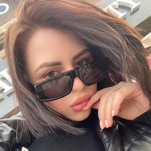 Y2K Fashion Vintage Women Sunglasses Luxury Square PC Frame Sun Glasses 2021 Small Eyeglasses Retro Men Eyewear lunette Gafas