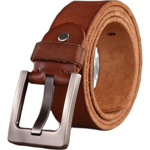 2020 belts men high quality full grain 100% real genuine leather natural soft strap camel girdle brown wide luxury cowboy 130 cm