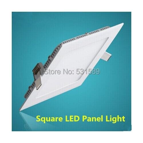 New 30pcs Slim square LED Panel Light 3W/4W/6W/9W/12W/18W/25W LED Ceiling Light Recessed Kitchen Bathroom