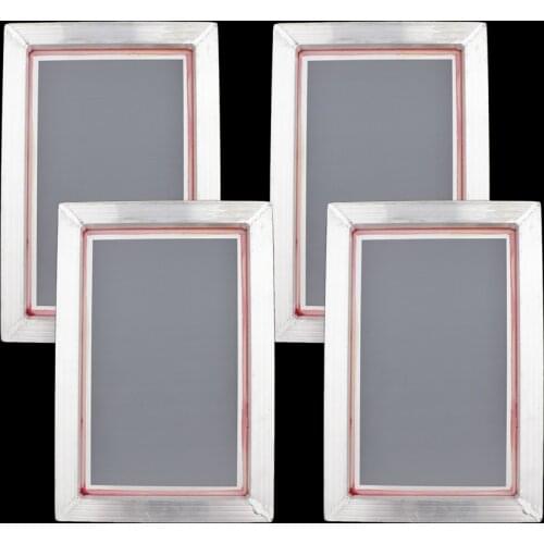 4x Screen Printing Frame Aluminum Silk Print Polyester Mesh For Printed