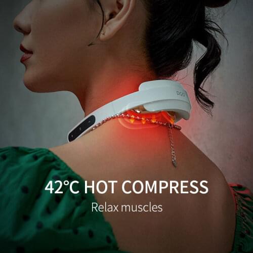 15Level Power Folding Protable Neck Massager Relaxation Machine Electric Pulse Back Shoulder Massager Pain Relief Tool