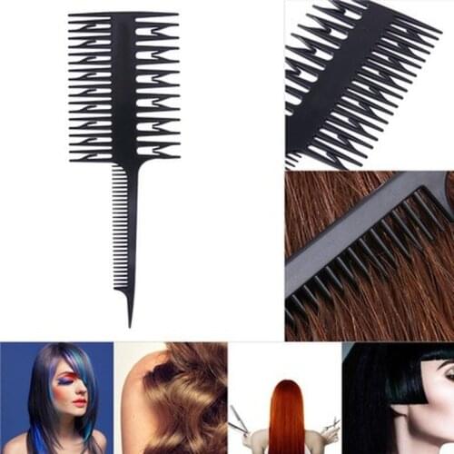 Highlight Hair Brush Dyeing Comb Fish Bone Rat Tail Comb Barber Salon Hairdressing Tool Artifact Double-Sided Coloring Combs