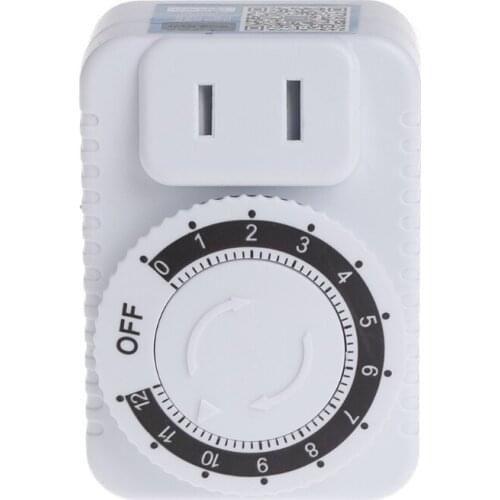 1 Pc AC 220V 12 Hour Mechanical Wall Plug Switch Timer Socket Home Appliances Control Kitchen Tool Accessories