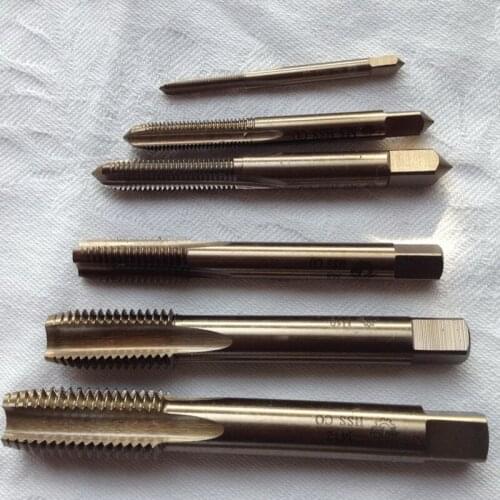 High quality HSS M35 5%Co Full CNC grinded 10PCS Machine straight Tap Screw Taps HSS M3 M4 M5 M6 M8 M10 M12 M14 M16 M18 for SS