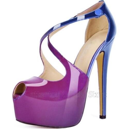 Fashion Super High Heeled Pumps Women Thin High Heels Waterproof Designer Peep Toe Dress Shoes Plus Size 45