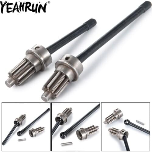 YEAHRUN TRX4 Drive Shaft Stainless Steel Front Axle CVD Drive Shafts for 1/10 RC Crawler TRAXXAS TRX-4 Upgrade Parts