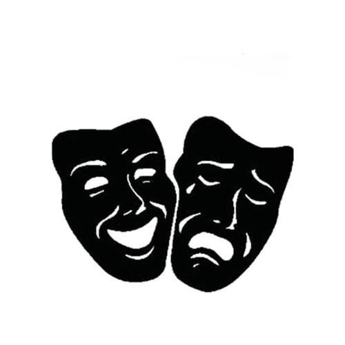 Meaningful Masks Comedy and Tragedy Stickers Car Decal Art Car Rear windshield Decor Waterproof Vinyl Decals L531